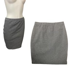 1990s Silver Metallic Lam’e Mini Skirt Made in USA Space Age / Women’s Small